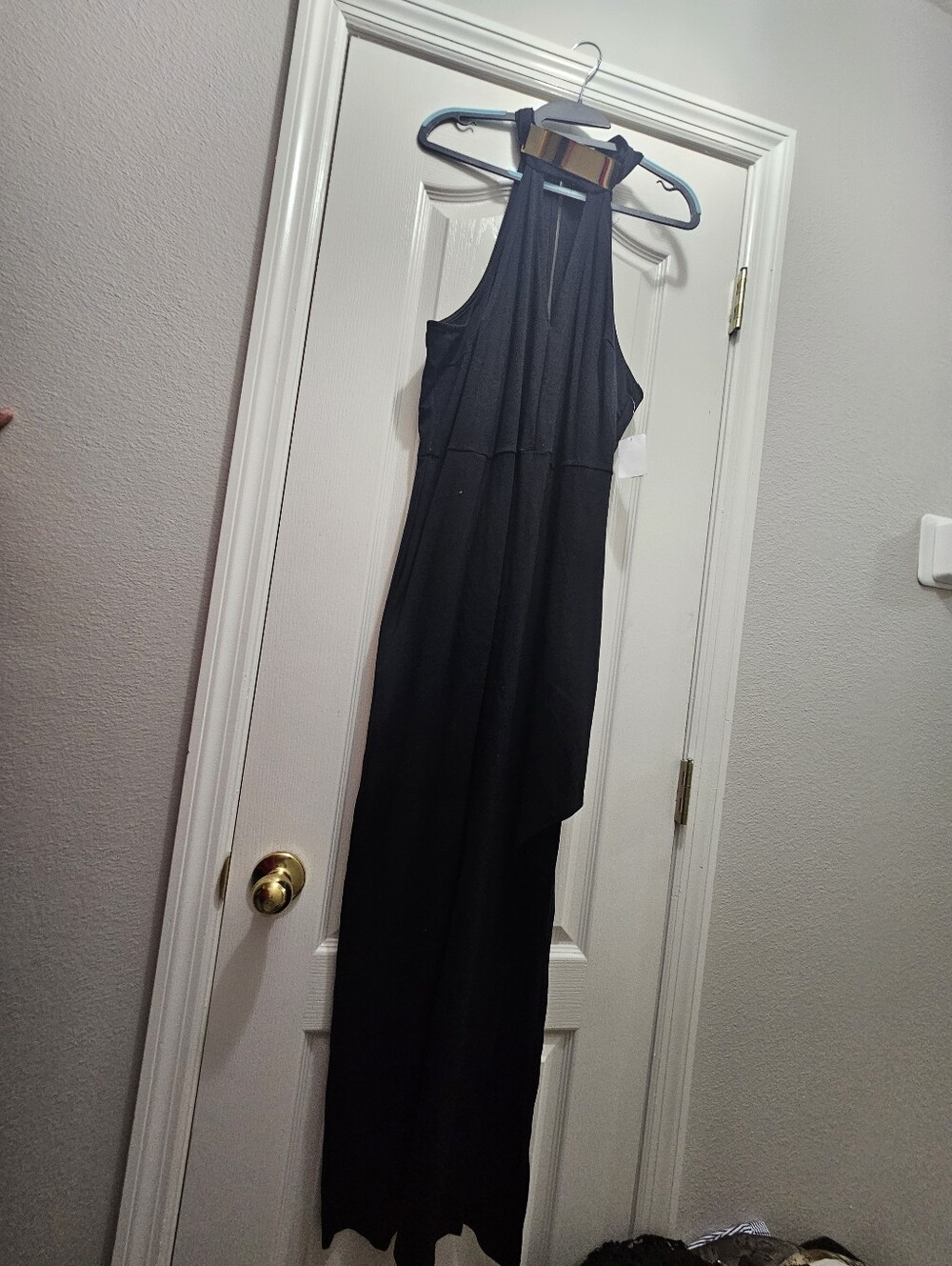 Charlotte Russe Black Halter-Style Maxi Dress